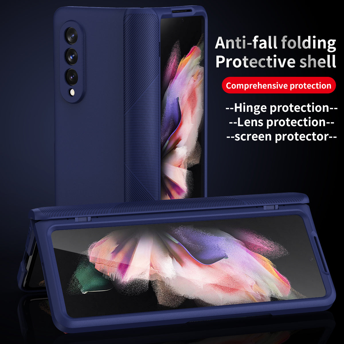 Anti-Drop Shock-Absorbed Phone Protective Cover Case for Samsung Galaxy Z Fold3 5G