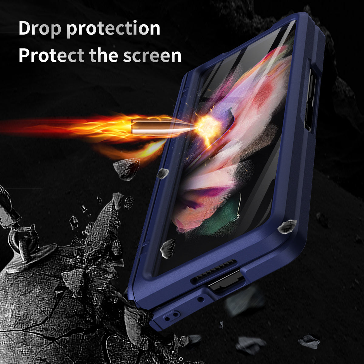 Anti-Drop Shock-Absorbed Phone Protective Cover Case for Samsung Galaxy Z Fold3 5G