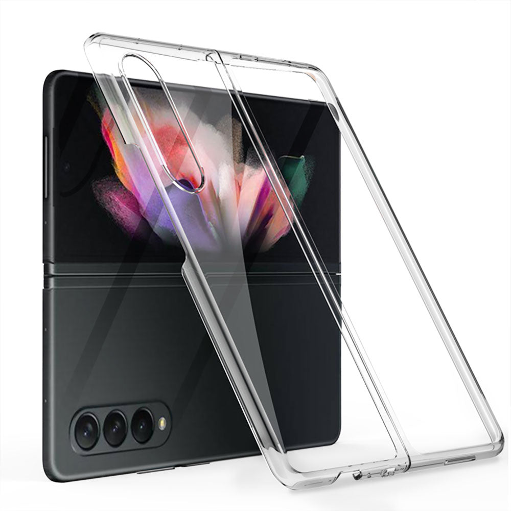 GKK Electroplating PC Foldable Case with Tempered Glass Screen Film for Samsung Galaxy Z Fold3 5G