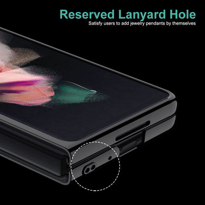 GKK Electroplating PC Foldable Case with Tempered Glass Screen Film for Samsung Galaxy Z Fold3 5G