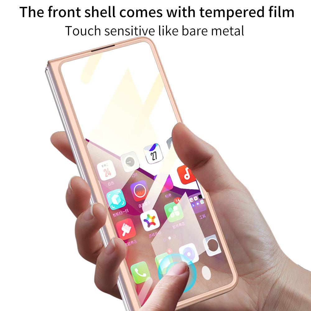 GKK All-Inclusive Hard PC Foldable Case with HD Tempered Glass Screen Film for Samsung Galaxy Z Fold3 5G