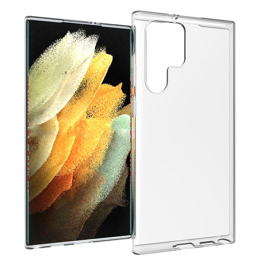 10Pcs/Pack Watermark-Resistant Durable Soft Light Transparent Well-Protected TPU Case for Samsung Galaxy S22 Ultra 5G