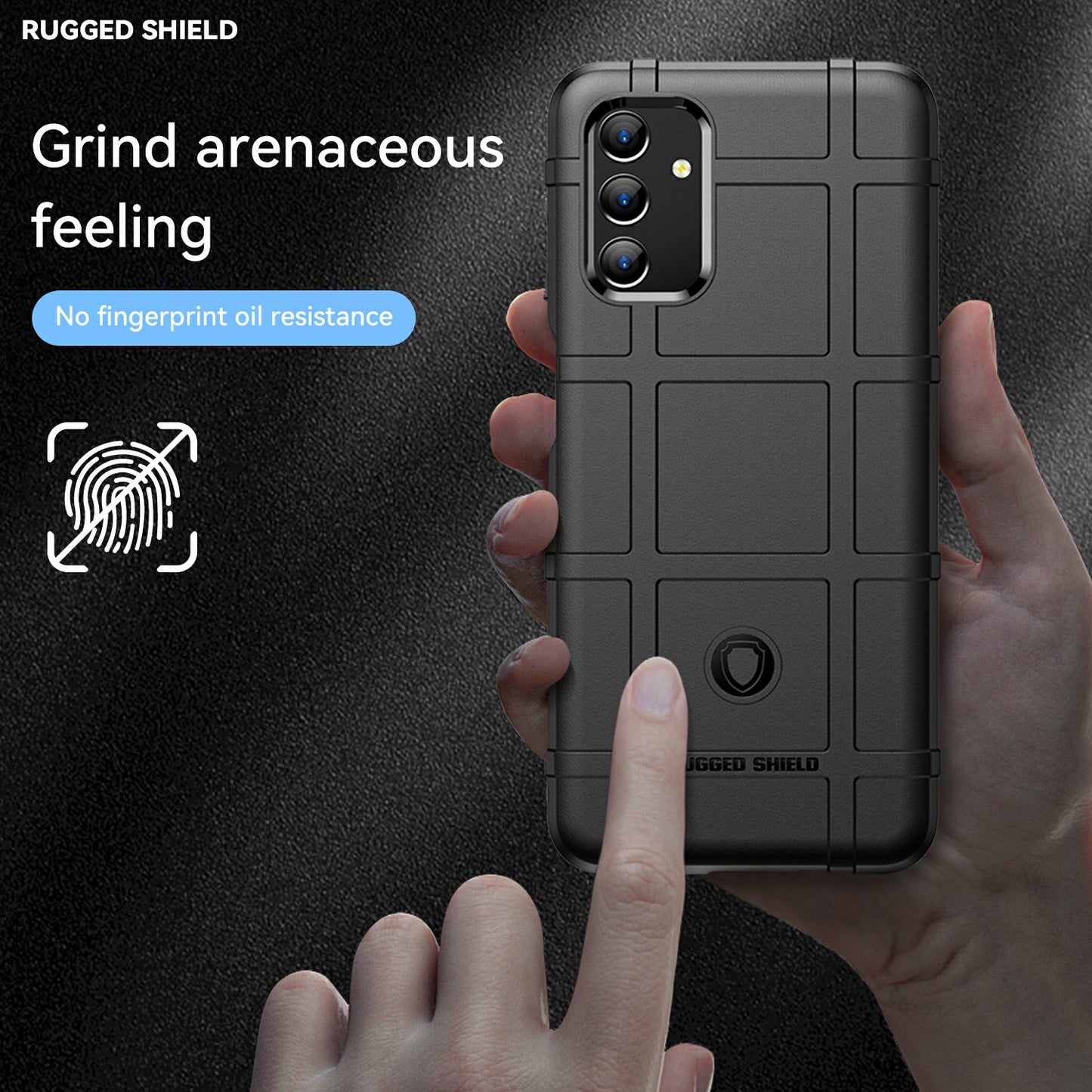 For Samsung Galaxy A13 4G / 5G / M13 5G / A04s 4G (164.7 x 76.7 x 9.1 mm) Rugged Square Grid Design Drop-proof TPU Phone Case Cover Protector