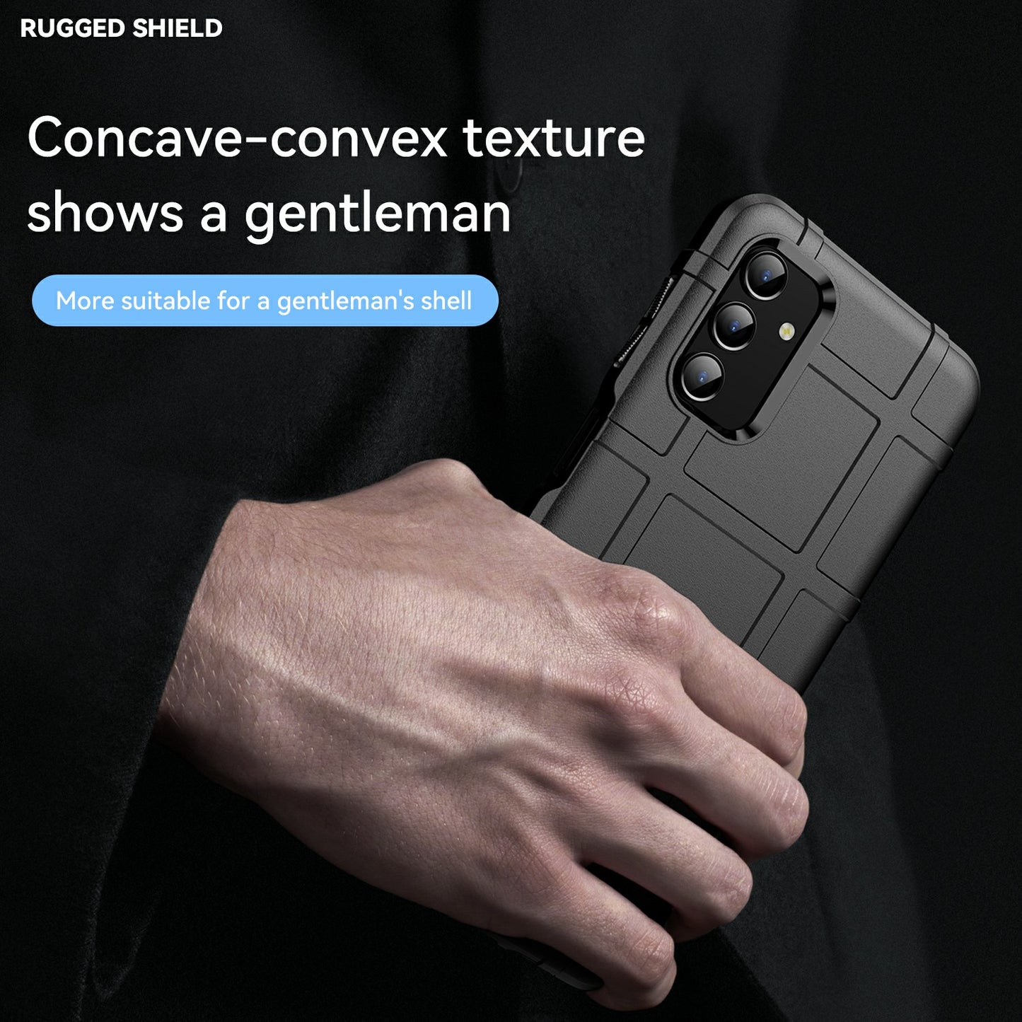 For Samsung Galaxy A13 4G / 5G / M13 5G / A04s 4G (164.7 x 76.7 x 9.1 mm) Rugged Square Grid Design Drop-proof TPU Phone Case Cover Protector