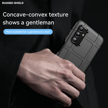 For Samsung Galaxy A13 4G / 5G / M13 5G / A04s 4G (164.7 x 76.7 x 9.1 mm) Rugged Square Grid Design Drop-proof TPU Phone Case Cover Protector