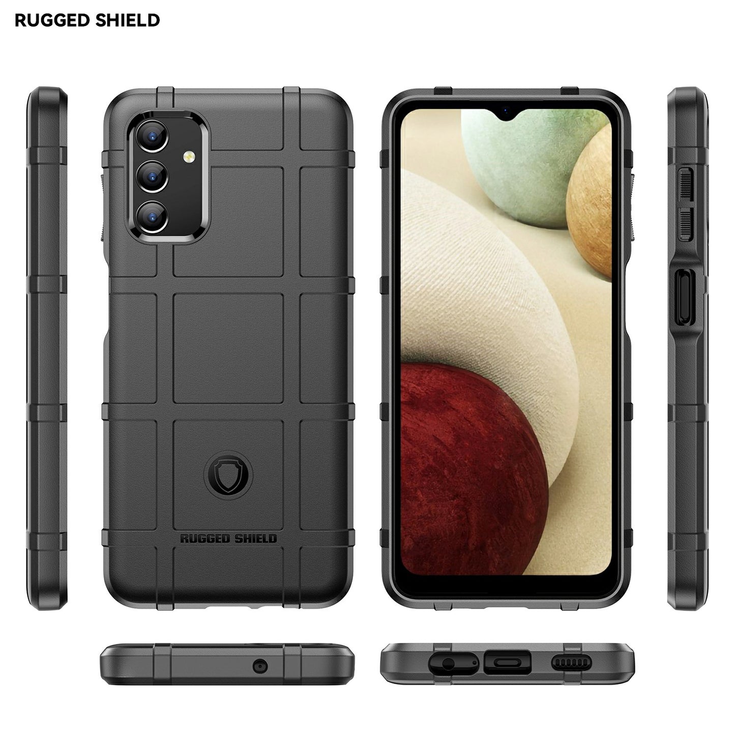 For Samsung Galaxy A13 4G / 5G / M13 5G / A04s 4G (164.7 x 76.7 x 9.1 mm) Rugged Square Grid Design Drop-proof TPU Phone Case Cover Protector