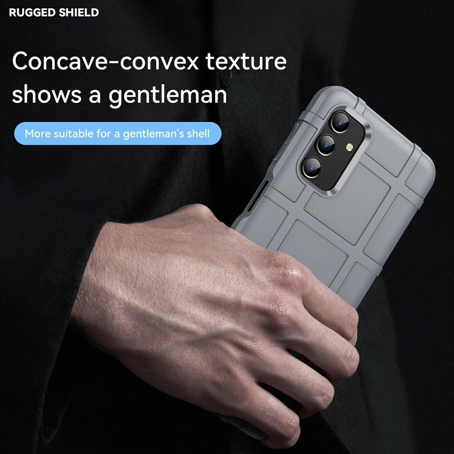 For Samsung Galaxy A13 4G / 5G / M13 5G / A04s 4G (164.7 x 76.7 x 9.1 mm) Rugged Square Grid Design Drop-proof TPU Phone Case Cover Protector