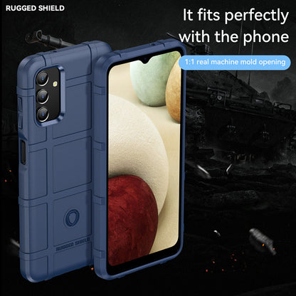 For Samsung Galaxy A13 4G / 5G / M13 5G / A04s 4G (164.7 x 76.7 x 9.1 mm) Rugged Square Grid Design Drop-proof TPU Phone Case Cover Protector