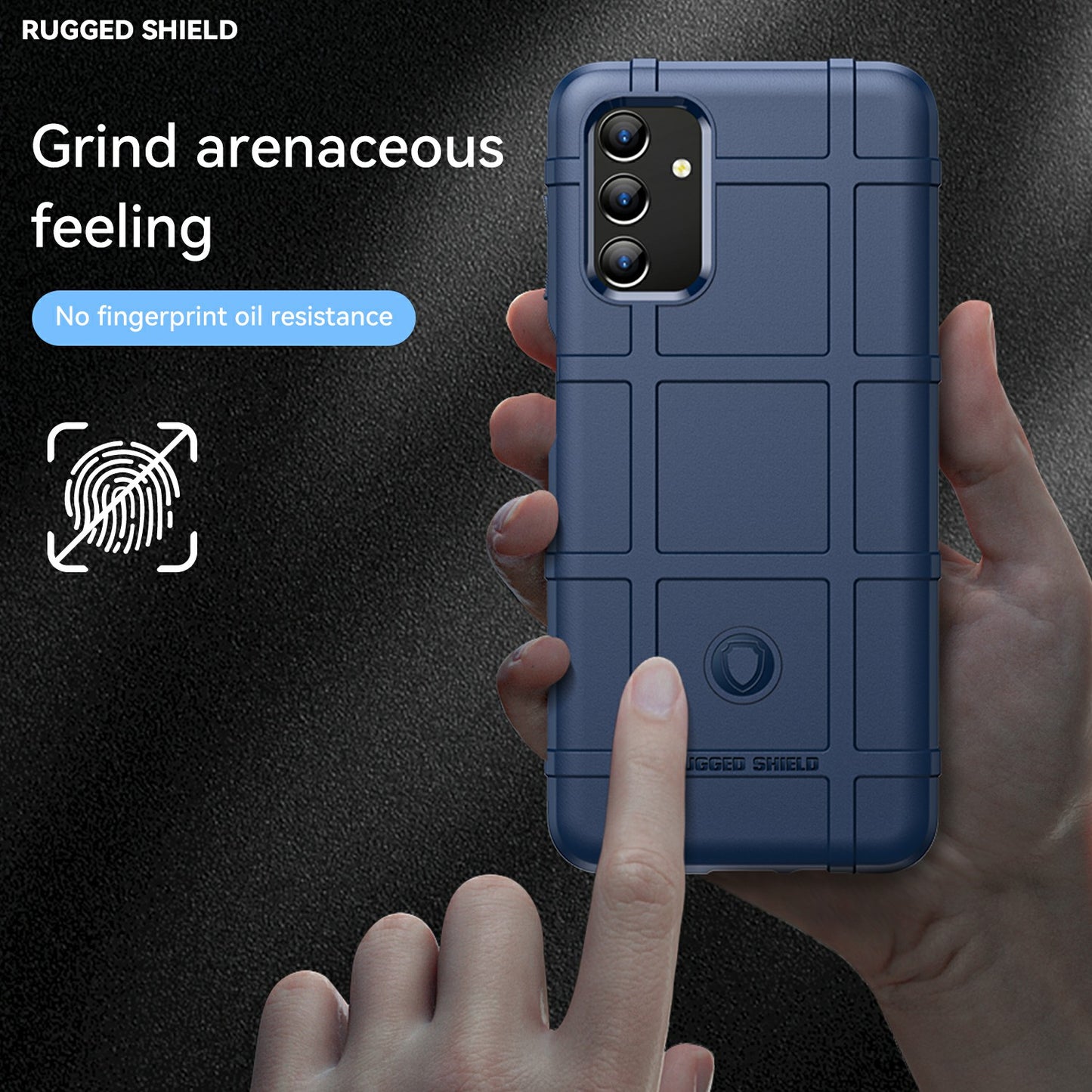 For Samsung Galaxy A13 4G / 5G / M13 5G / A04s 4G (164.7 x 76.7 x 9.1 mm) Rugged Square Grid Design Drop-proof TPU Phone Case Cover Protector