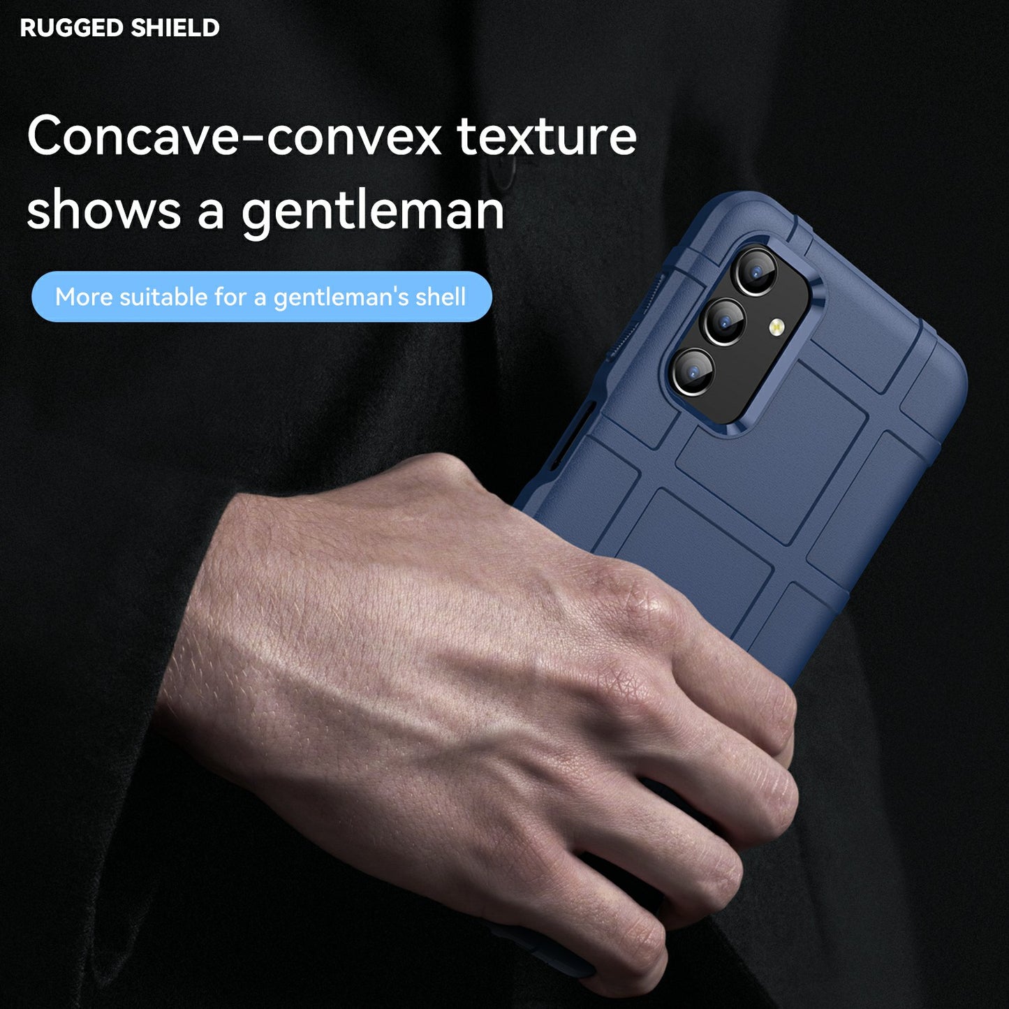 For Samsung Galaxy A13 4G / 5G / M13 5G / A04s 4G (164.7 x 76.7 x 9.1 mm) Rugged Square Grid Design Drop-proof TPU Phone Case Cover Protector