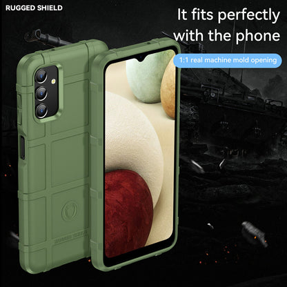 For Samsung Galaxy A13 4G / 5G / M13 5G / A04s 4G (164.7 x 76.7 x 9.1 mm) Rugged Square Grid Design Drop-proof TPU Phone Case Cover Protector