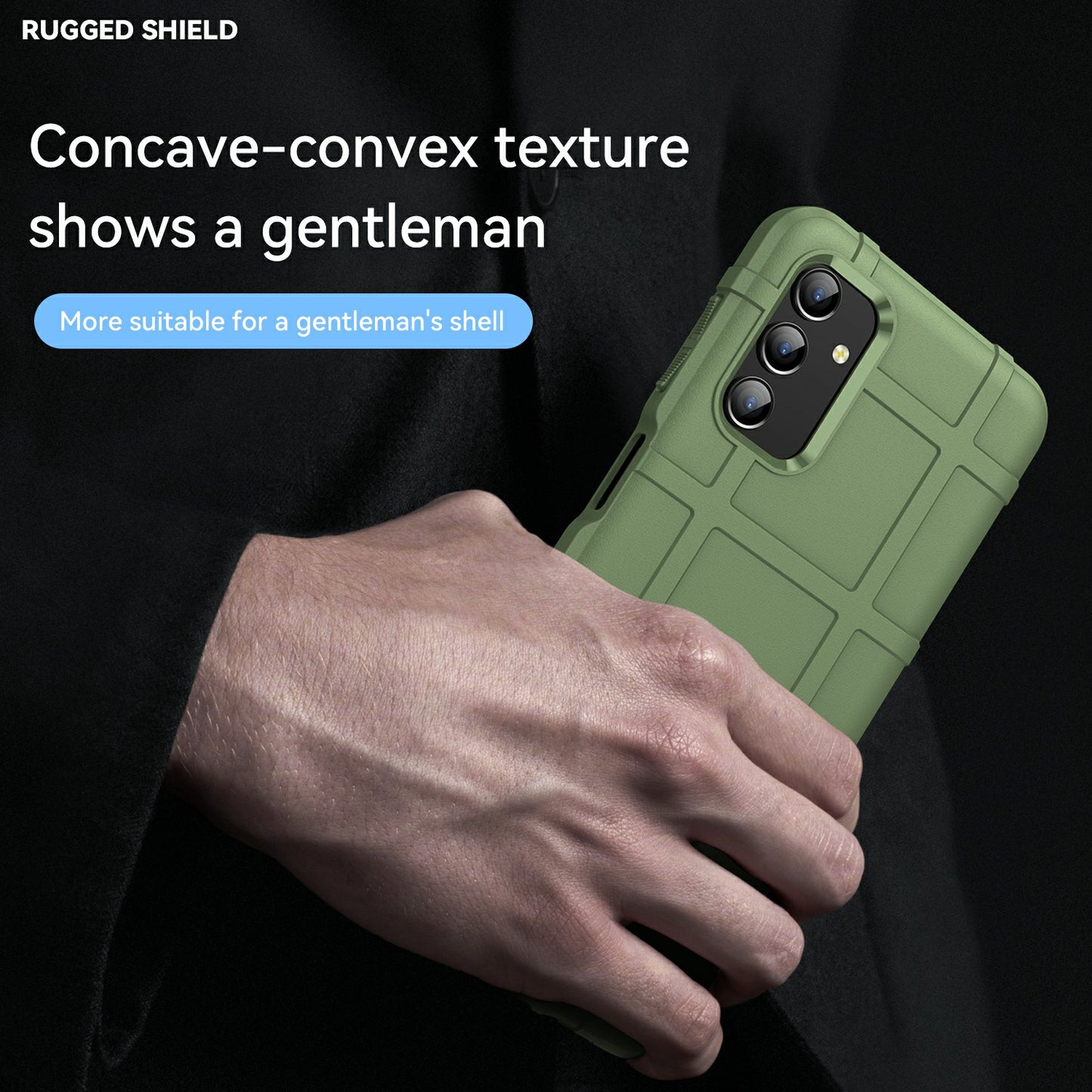 For Samsung Galaxy A13 4G / 5G / M13 5G / A04s 4G (164.7 x 76.7 x 9.1 mm) Rugged Square Grid Design Drop-proof TPU Phone Case Cover Protector