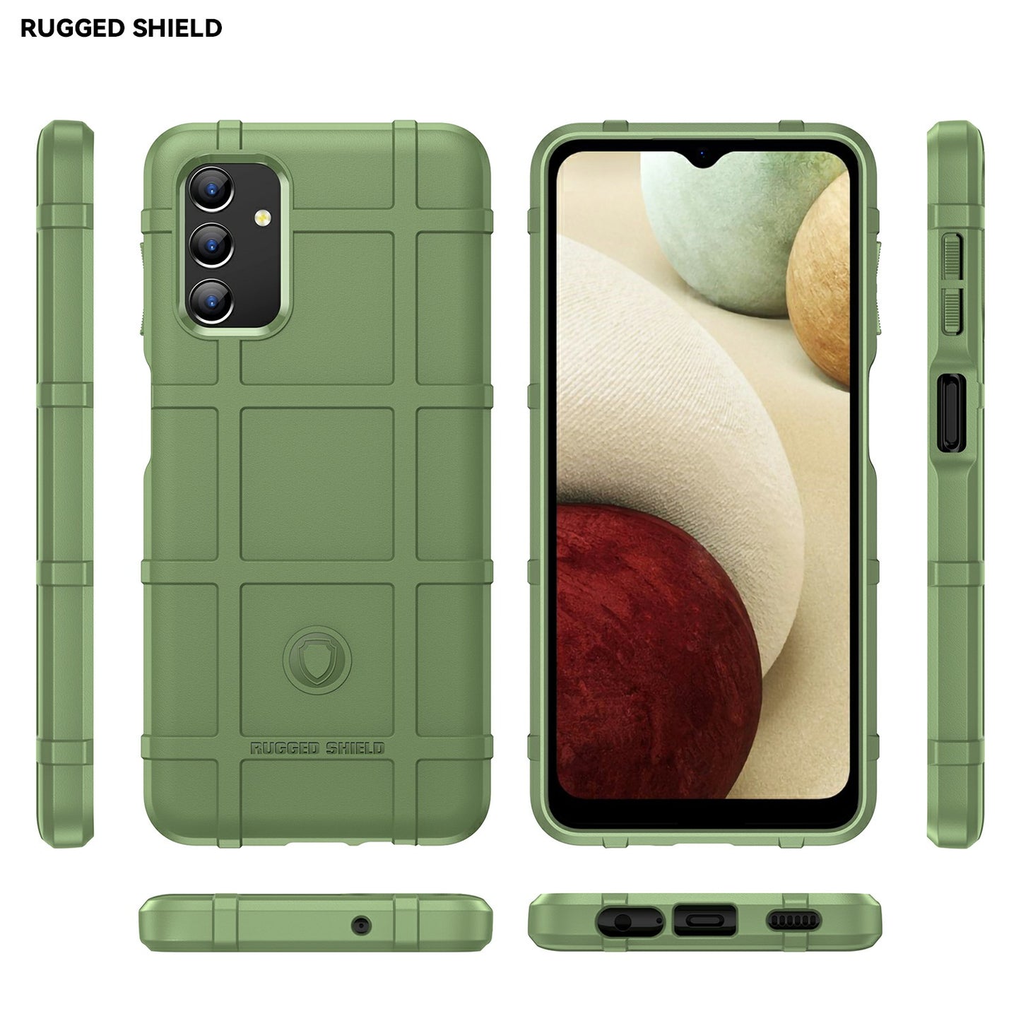 For Samsung Galaxy A13 4G / 5G / M13 5G / A04s 4G (164.7 x 76.7 x 9.1 mm) Rugged Square Grid Design Drop-proof TPU Phone Case Cover Protector