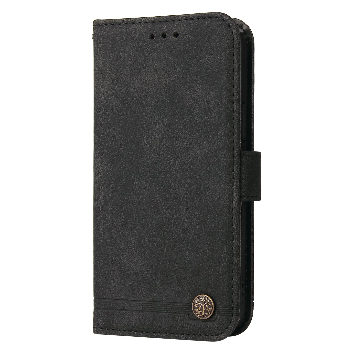Tree Pattern Metal Button Flip Phone Case PU Leather Wallet Stand Cover for Samsung Galaxy A52 5G/4G/A52s 5G