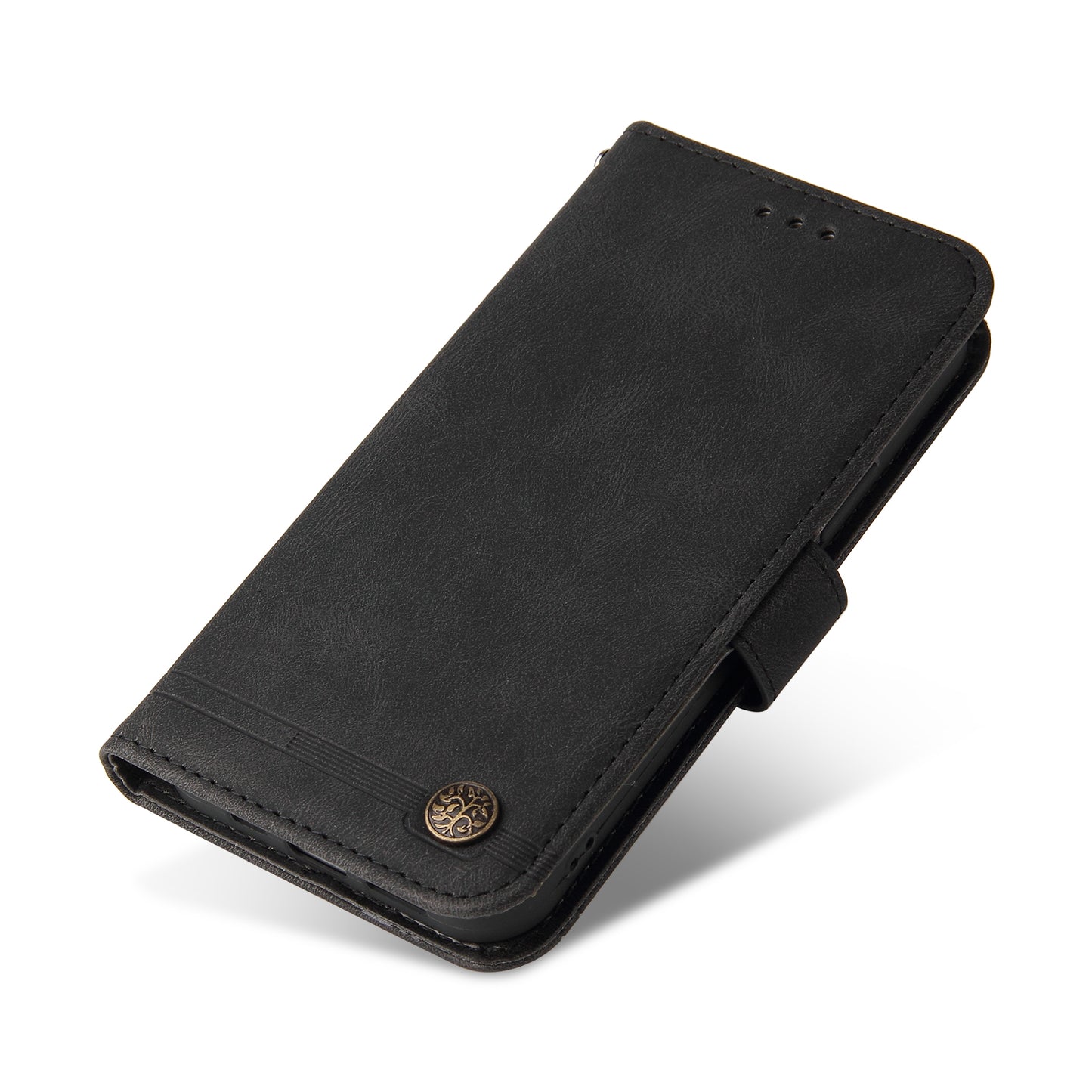 Tree Pattern Metal Button Flip Phone Case PU Leather Wallet Stand Cover for Samsung Galaxy A52 5G/4G/A52s 5G