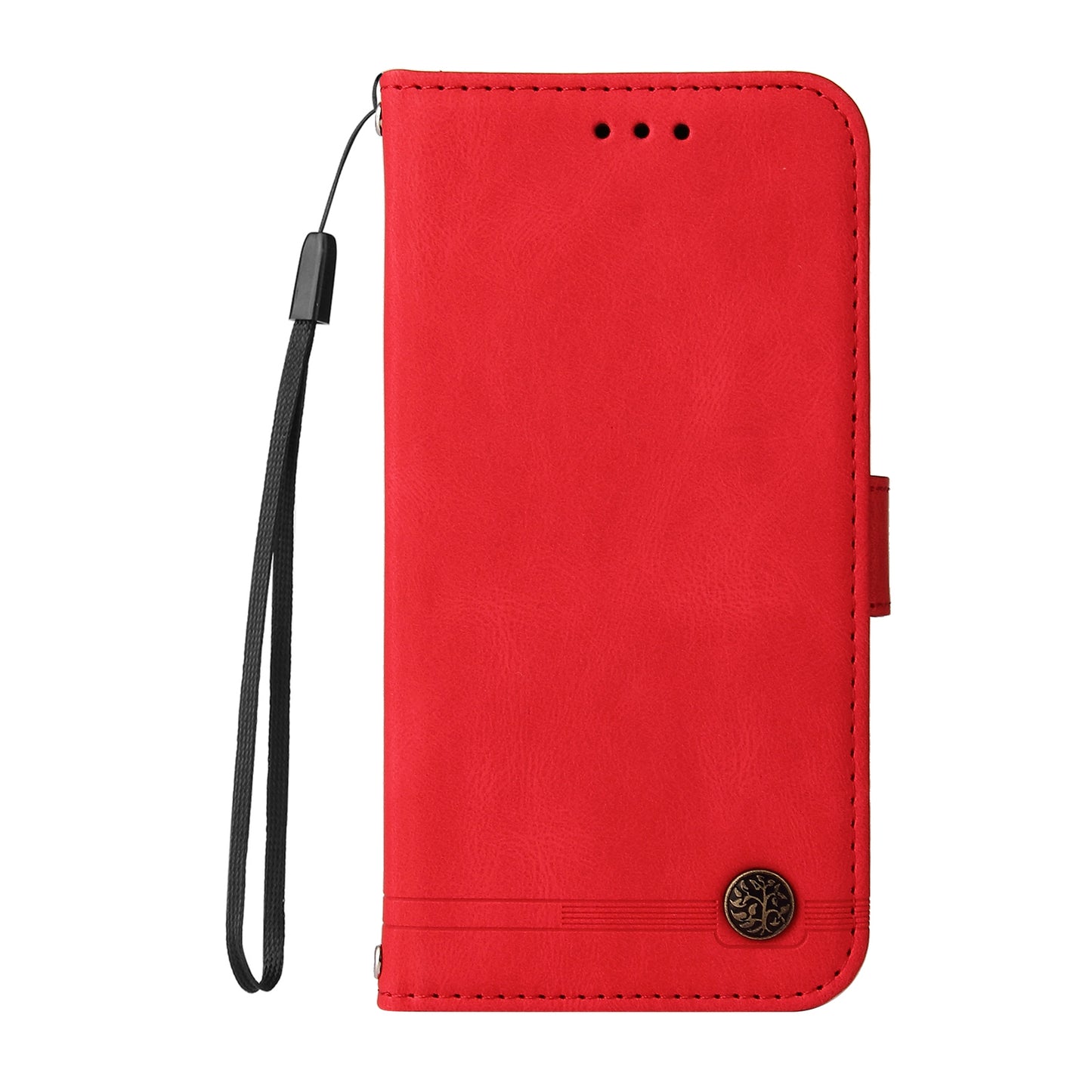 Tree Pattern Metal Button Flip Phone Case PU Leather Wallet Stand Cover for Samsung Galaxy A52 5G/4G/A52s 5G