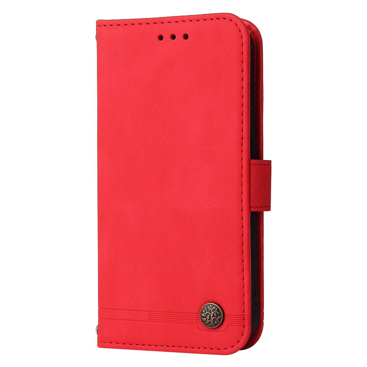 Tree Pattern Metal Button Flip Phone Case PU Leather Wallet Stand Cover for Samsung Galaxy A52 5G/4G/A52s 5G