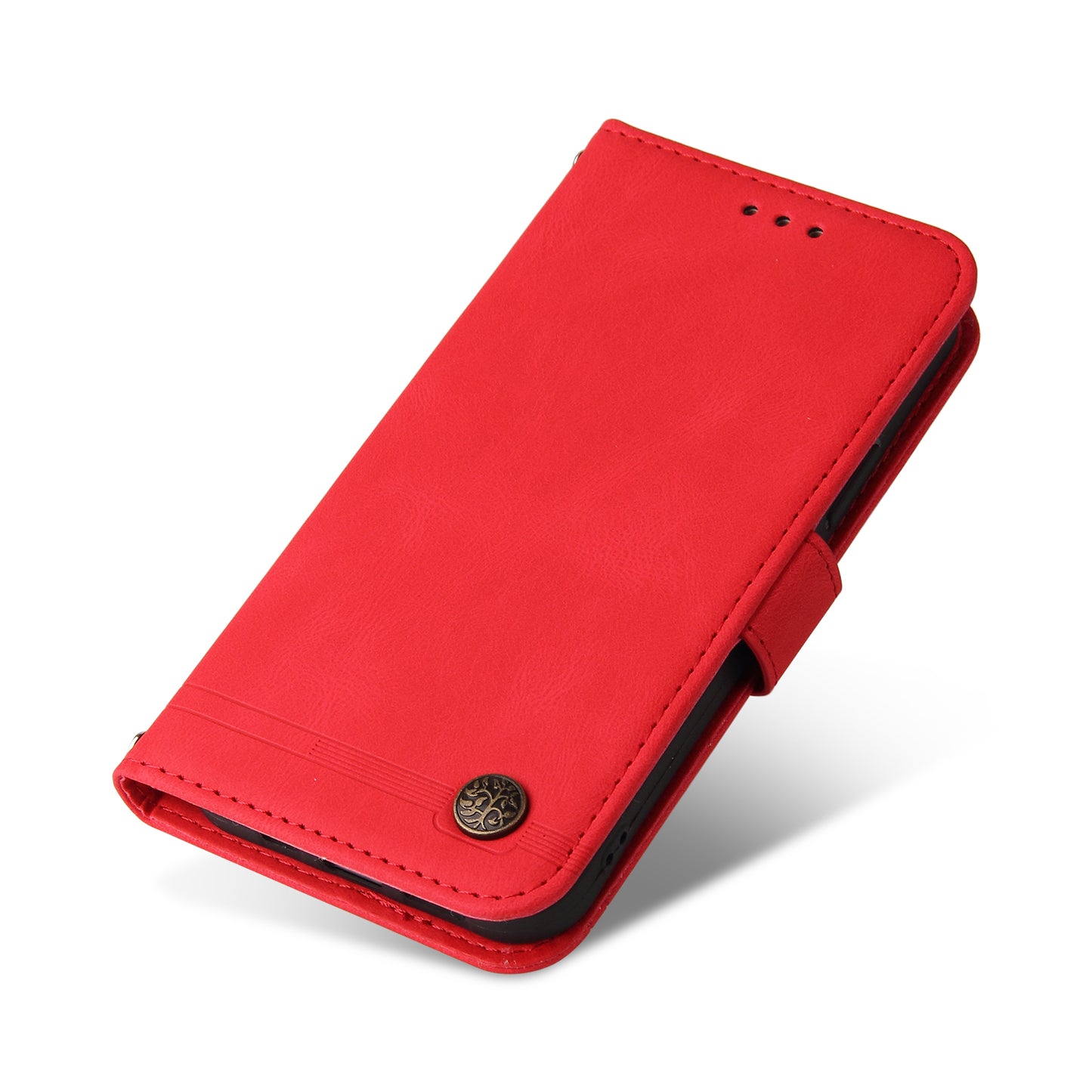 Tree Pattern Metal Button Flip Phone Case PU Leather Wallet Stand Cover for Samsung Galaxy A52 5G/4G/A52s 5G