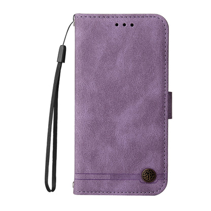 Tree Pattern Metal Button Flip Phone Case PU Leather Wallet Stand Cover for Samsung Galaxy A52 5G/4G/A52s 5G