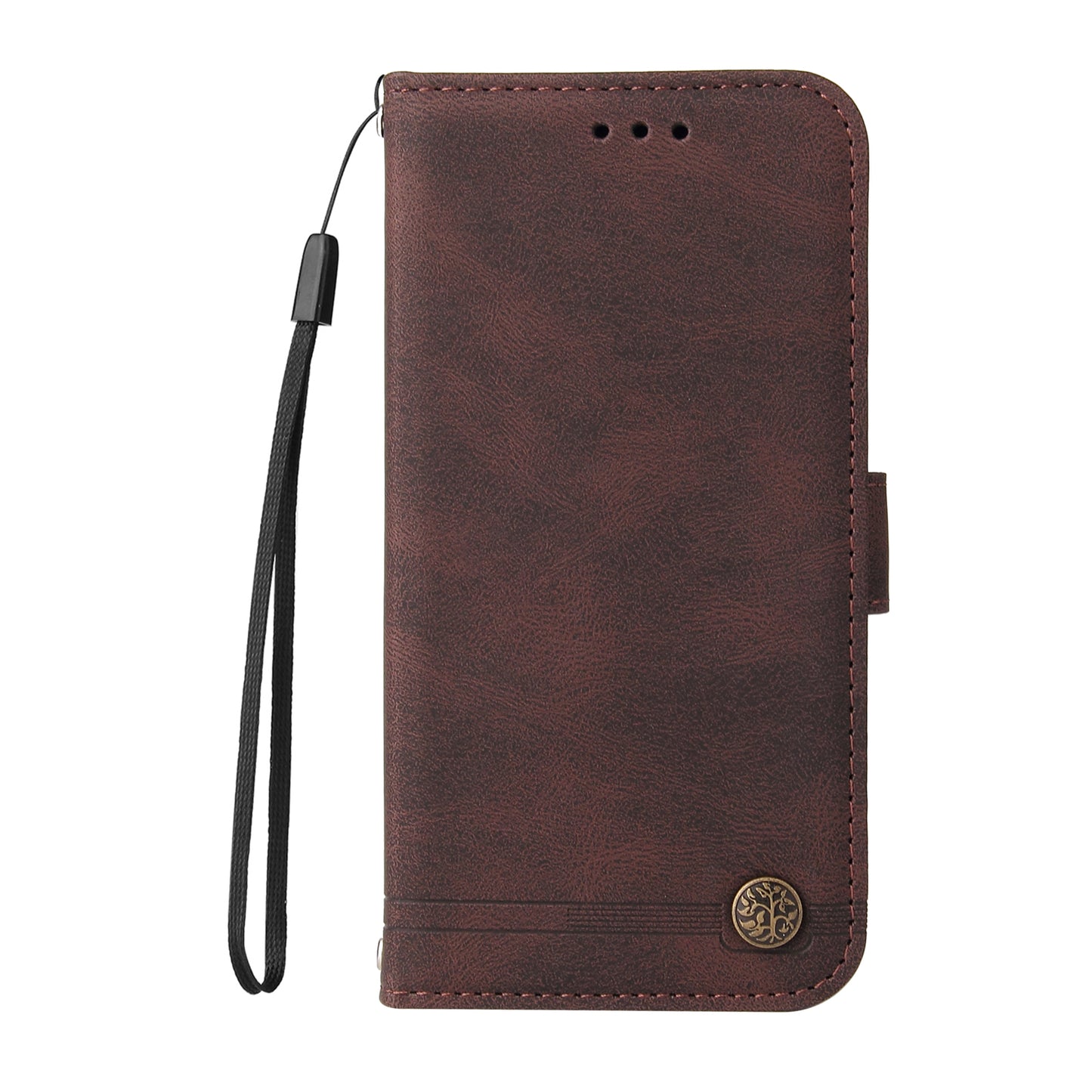 Tree Pattern Metal Button Flip Phone Case PU Leather Wallet Stand Cover for Samsung Galaxy A52 5G/4G/A52s 5G