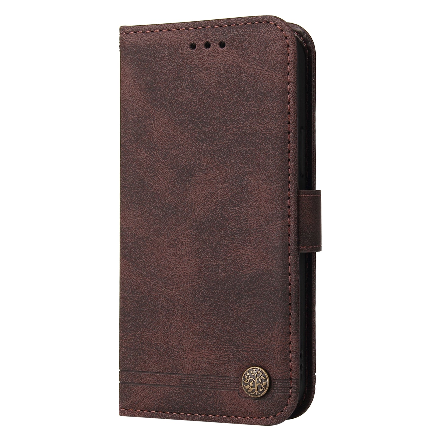 Tree Pattern Metal Button Flip Phone Case PU Leather Wallet Stand Cover for Samsung Galaxy A52 5G/4G/A52s 5G