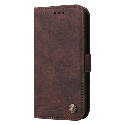 Tree Pattern Metal Button Flip Phone Case PU Leather Wallet Stand Cover for Samsung Galaxy A52 5G/4G/A52s 5G