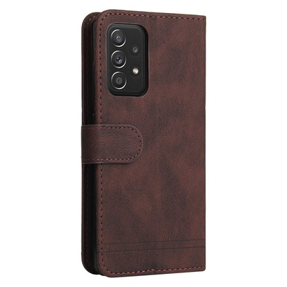 Tree Pattern Metal Button Flip Phone Case PU Leather Wallet Stand Cover for Samsung Galaxy A52 5G/4G/A52s 5G
