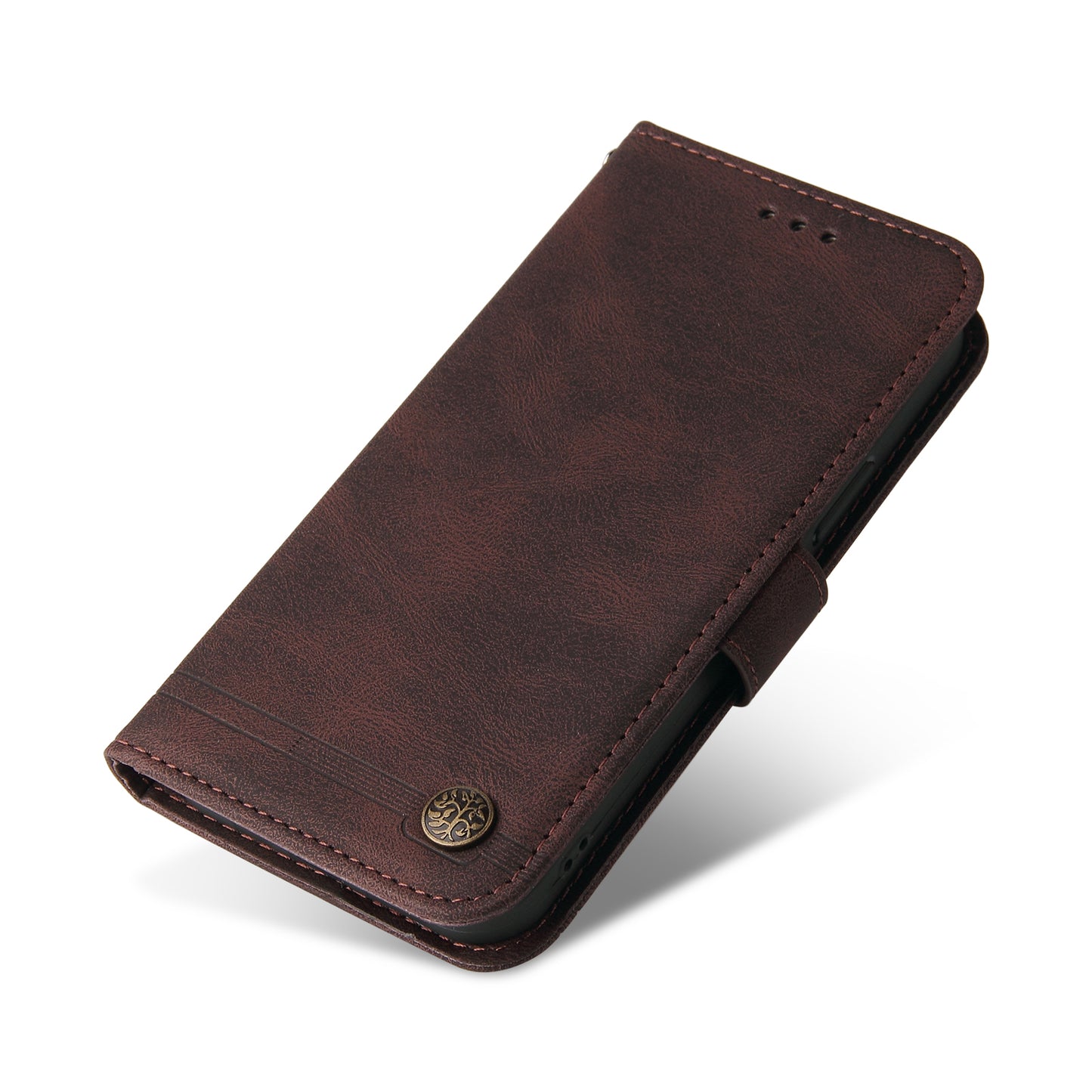 Tree Pattern Metal Button Flip Phone Case PU Leather Wallet Stand Cover for Samsung Galaxy A52 5G/4G/A52s 5G