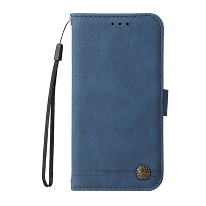 Tree Pattern Metal Button Flip Phone Case PU Leather Wallet Stand Cover for Samsung Galaxy A52 5G/4G/A52s 5G