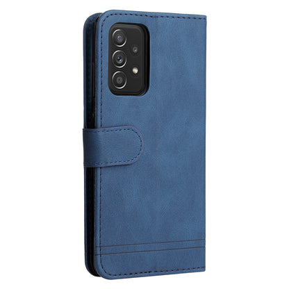 Tree Pattern Metal Button Flip Phone Case PU Leather Wallet Stand Cover for Samsung Galaxy A52 5G/4G/A52s 5G