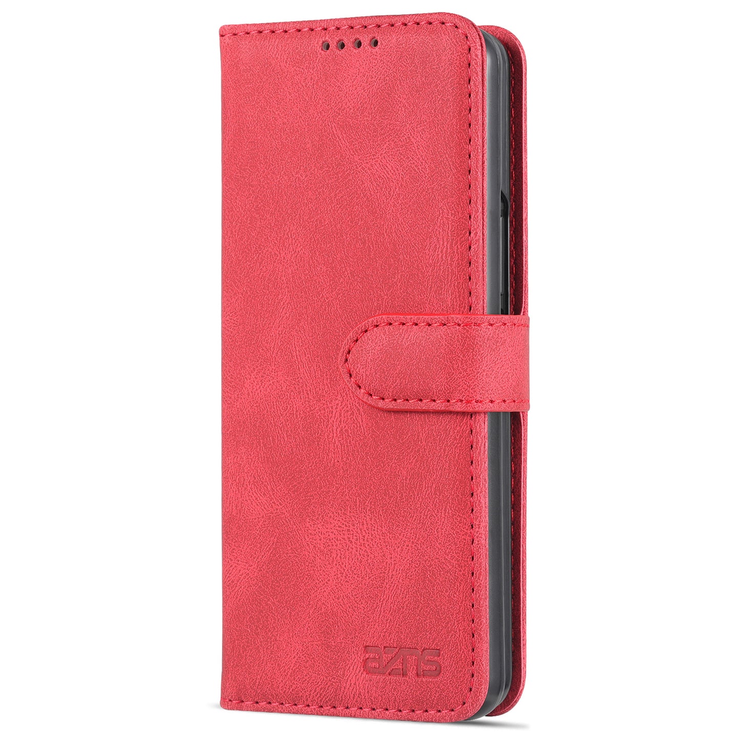 AZNS PU Leather Magnetic Clasp Closure Well-Protected Shockproof Phone Case with Stand Wallet for Samsung Galaxy Z Fold3 5G