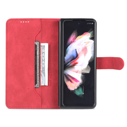 AZNS PU Leather Magnetic Clasp Closure Well-Protected Shockproof Phone Case with Stand Wallet for Samsung Galaxy Z Fold3 5G