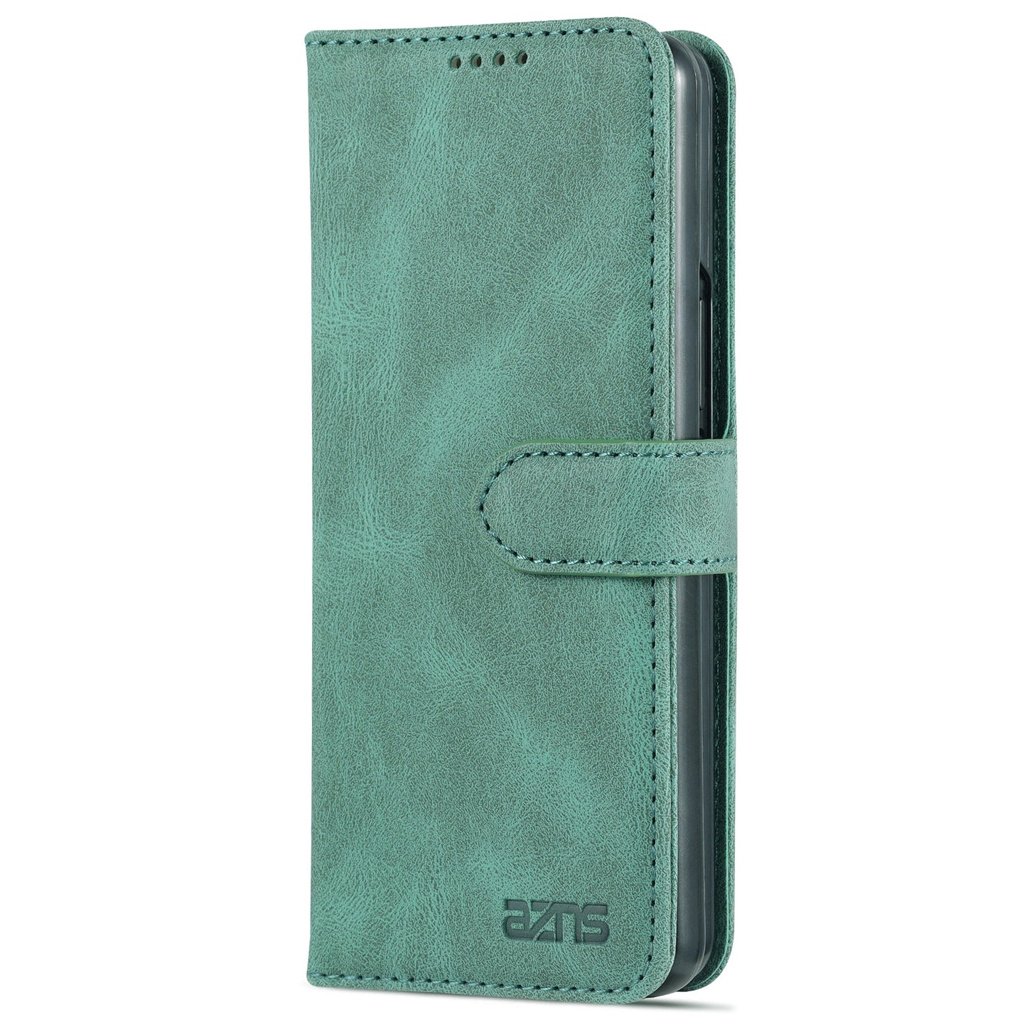 AZNS PU Leather Magnetic Clasp Closure Well-Protected Shockproof Phone Case with Stand Wallet for Samsung Galaxy Z Fold3 5G