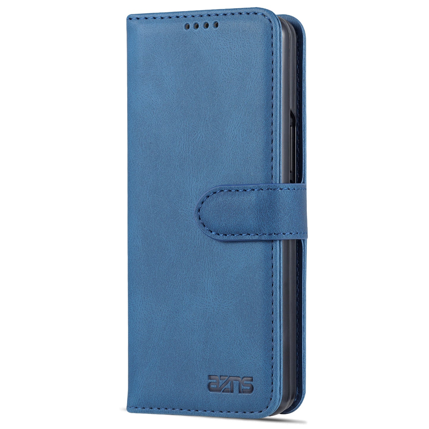 AZNS PU Leather Magnetic Clasp Closure Well-Protected Shockproof Phone Case with Stand Wallet for Samsung Galaxy Z Fold3 5G