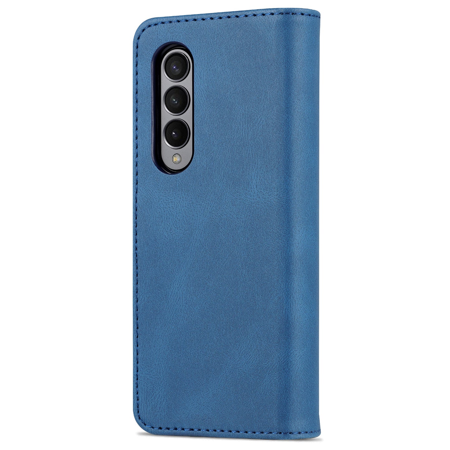 AZNS PU Leather Magnetic Clasp Closure Well-Protected Shockproof Phone Case with Stand Wallet for Samsung Galaxy Z Fold3 5G
