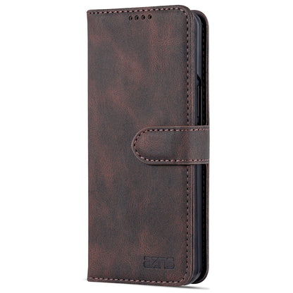 AZNS PU Leather Magnetic Clasp Closure Well-Protected Shockproof Phone Case with Stand Wallet for Samsung Galaxy Z Fold3 5G