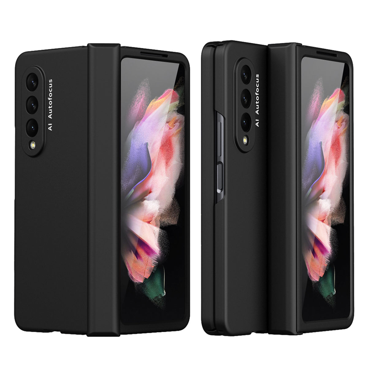 Hard PC Phone Flip Case Cover with Glass Screen Protector for Samsung Galaxy Z Fold3 5G