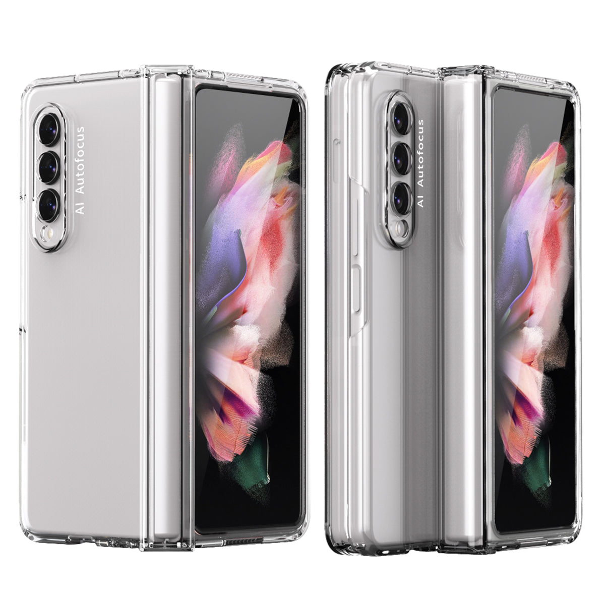 Hard PC Phone Flip Case Cover with Glass Screen Protector for Samsung Galaxy Z Fold3 5G