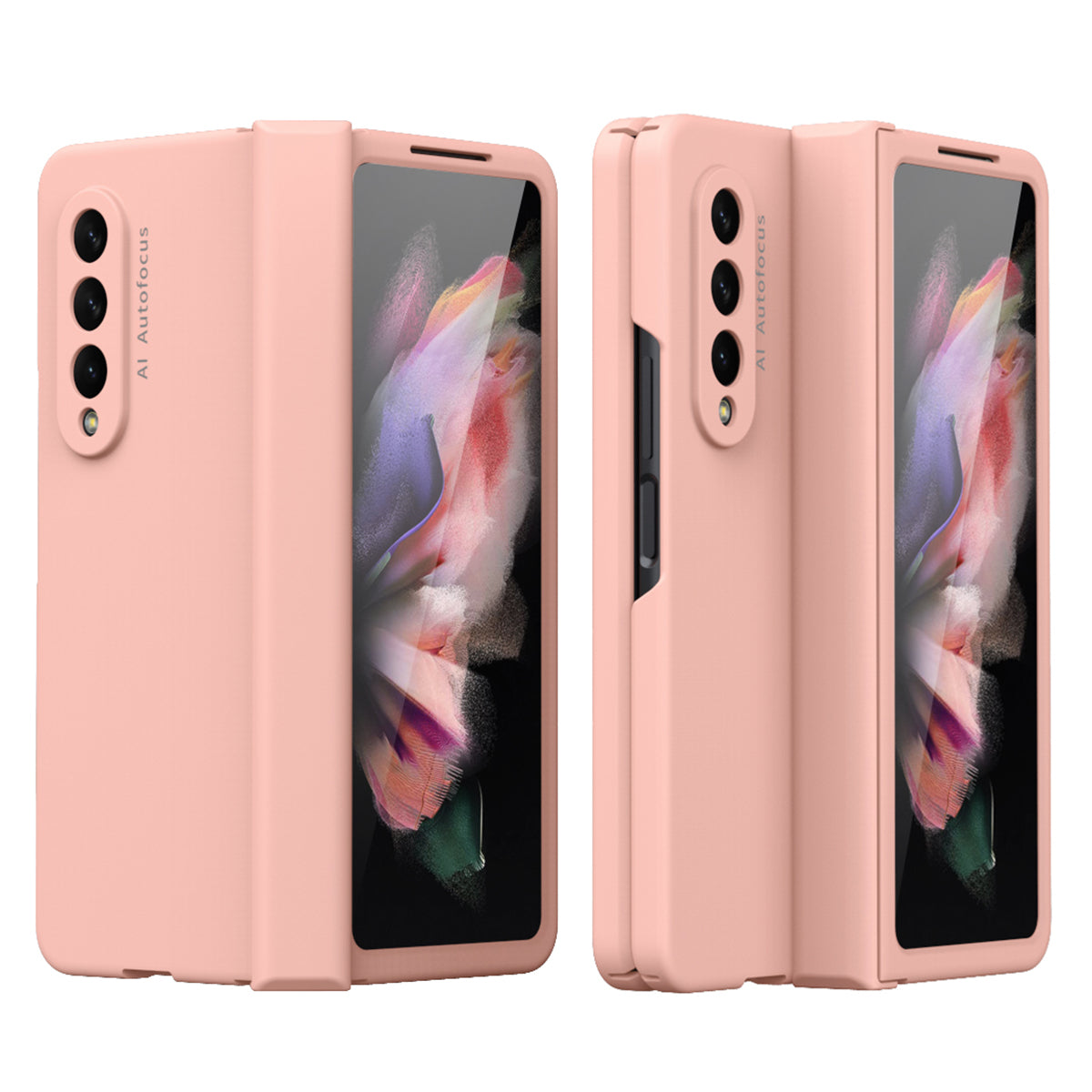 Hard PC Phone Flip Case Cover with Glass Screen Protector for Samsung Galaxy Z Fold3 5G