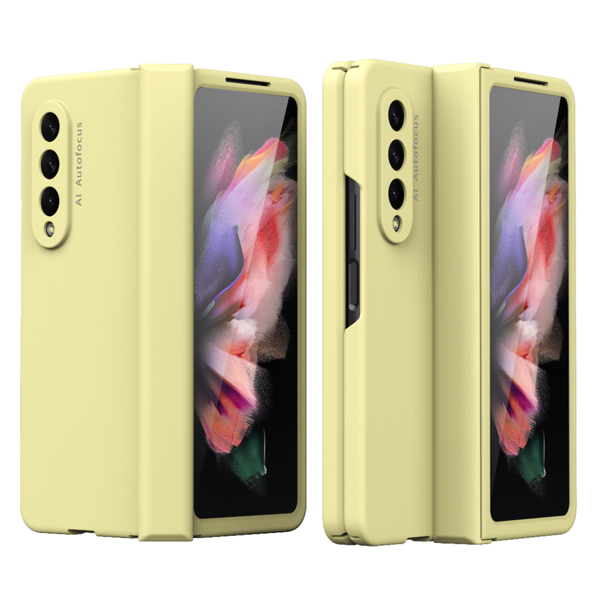 Hard PC Phone Flip Case Cover with Glass Screen Protector for Samsung Galaxy Z Fold3 5G
