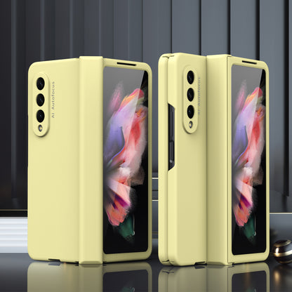 Hard PC Phone Flip Case Cover with Glass Screen Protector for Samsung Galaxy Z Fold3 5G