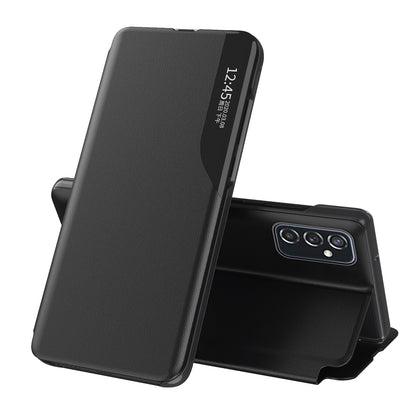 Smart View Window Stand PU Leather Folio Protective Magnetic Closure Flip Cover for Samsung Galaxy M52 5G