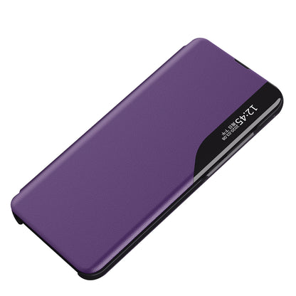 Smart View Window Stand PU Leather Folio Protective Magnetic Closure Flip Cover for Samsung Galaxy M52 5G