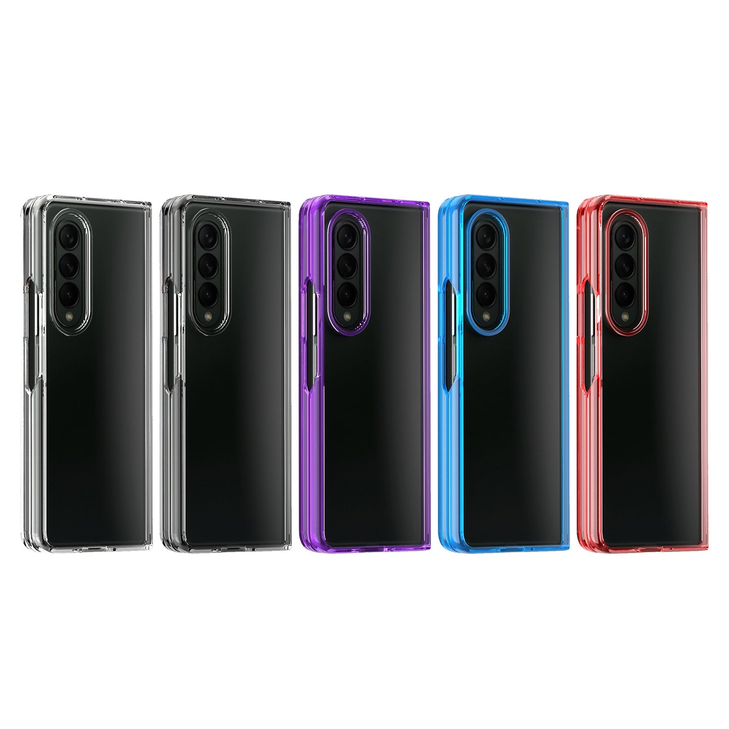 Foldable Anti-drop Scratch-resistant Light Slim TPU + Acrylic Phone Case Cover for Samsung Galaxy Z Fold3 5G