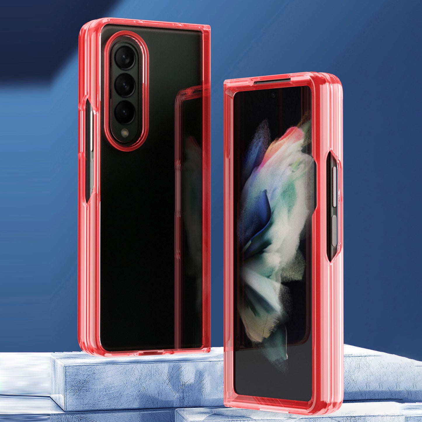 Foldable Anti-drop Scratch-resistant Light Slim TPU + Acrylic Phone Case Cover for Samsung Galaxy Z Fold3 5G