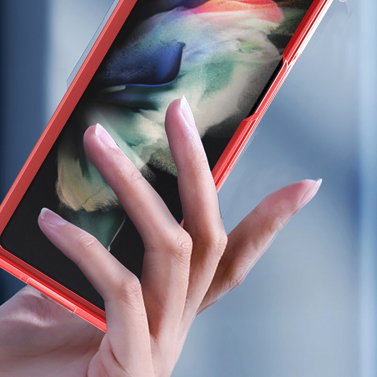 Foldable Anti-drop Scratch-resistant Light Slim TPU + Acrylic Phone Case Cover for Samsung Galaxy Z Fold3 5G