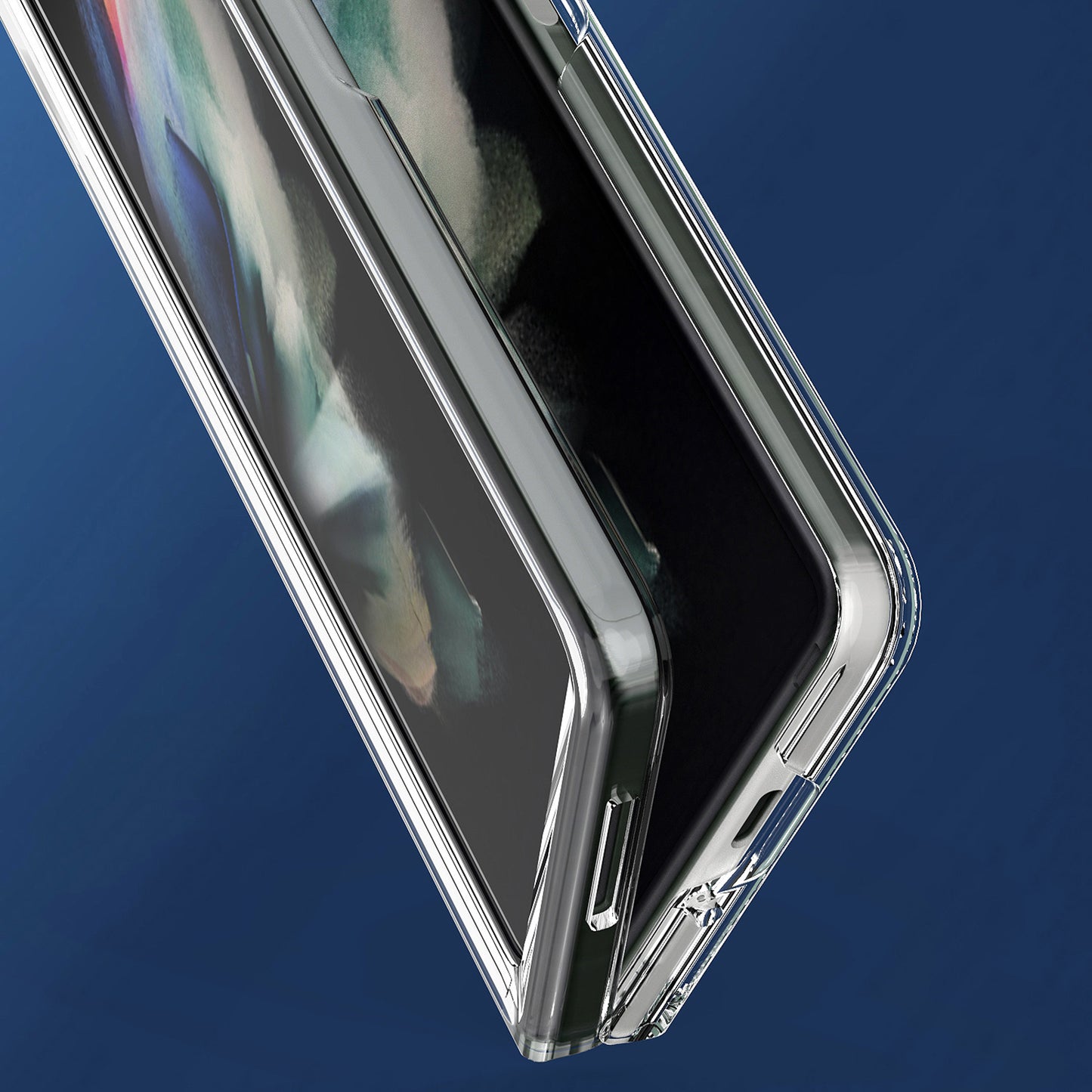 Foldable Anti-drop Scratch-resistant Light Slim TPU + Acrylic Phone Case Cover for Samsung Galaxy Z Fold3 5G
