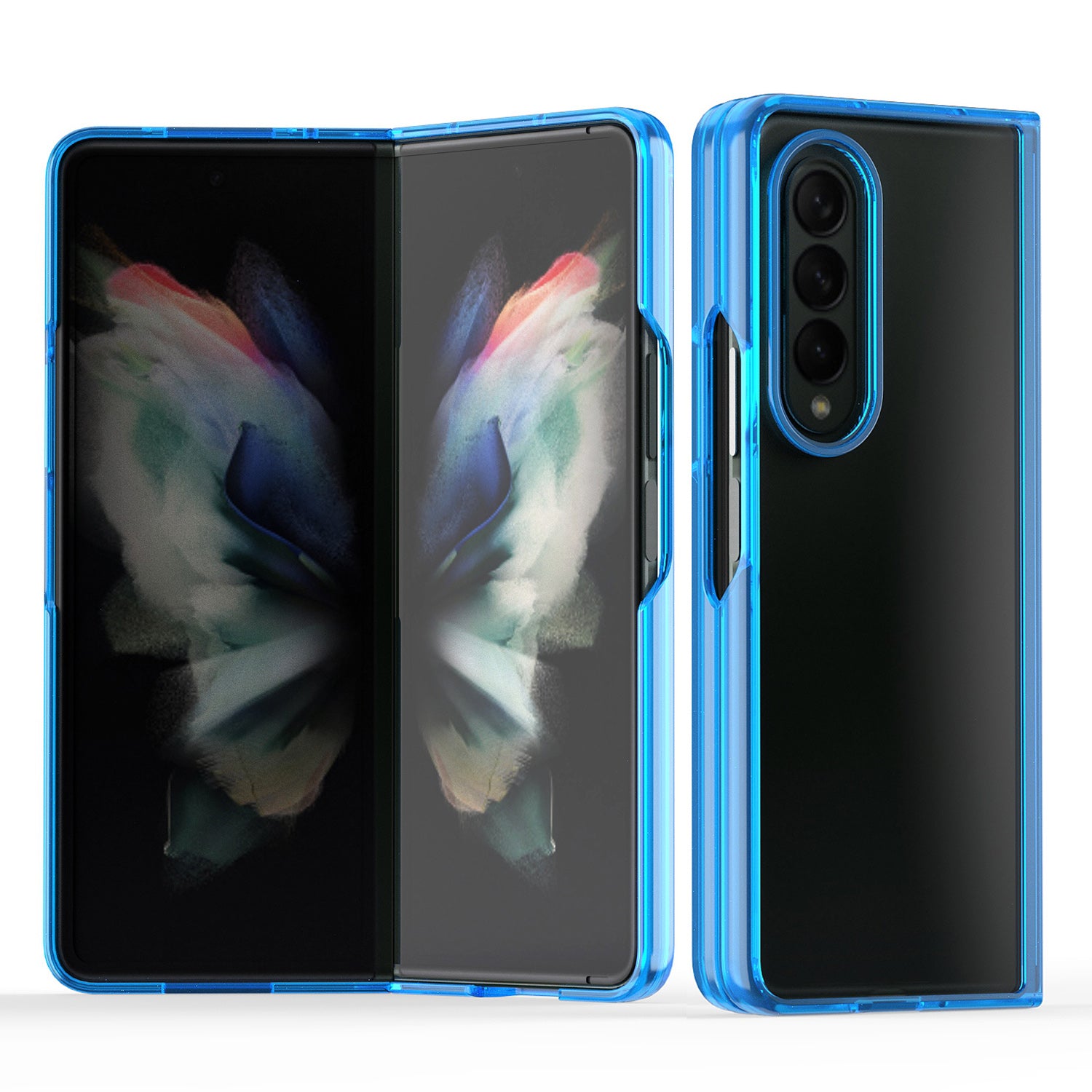 Foldable Anti-drop Scratch-resistant Light Slim TPU + Acrylic Phone Case Cover for Samsung Galaxy Z Fold3 5G