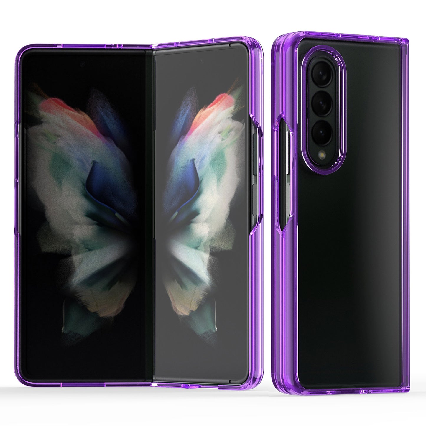 Foldable Anti-drop Scratch-resistant Light Slim TPU + Acrylic Phone Case Cover for Samsung Galaxy Z Fold3 5G