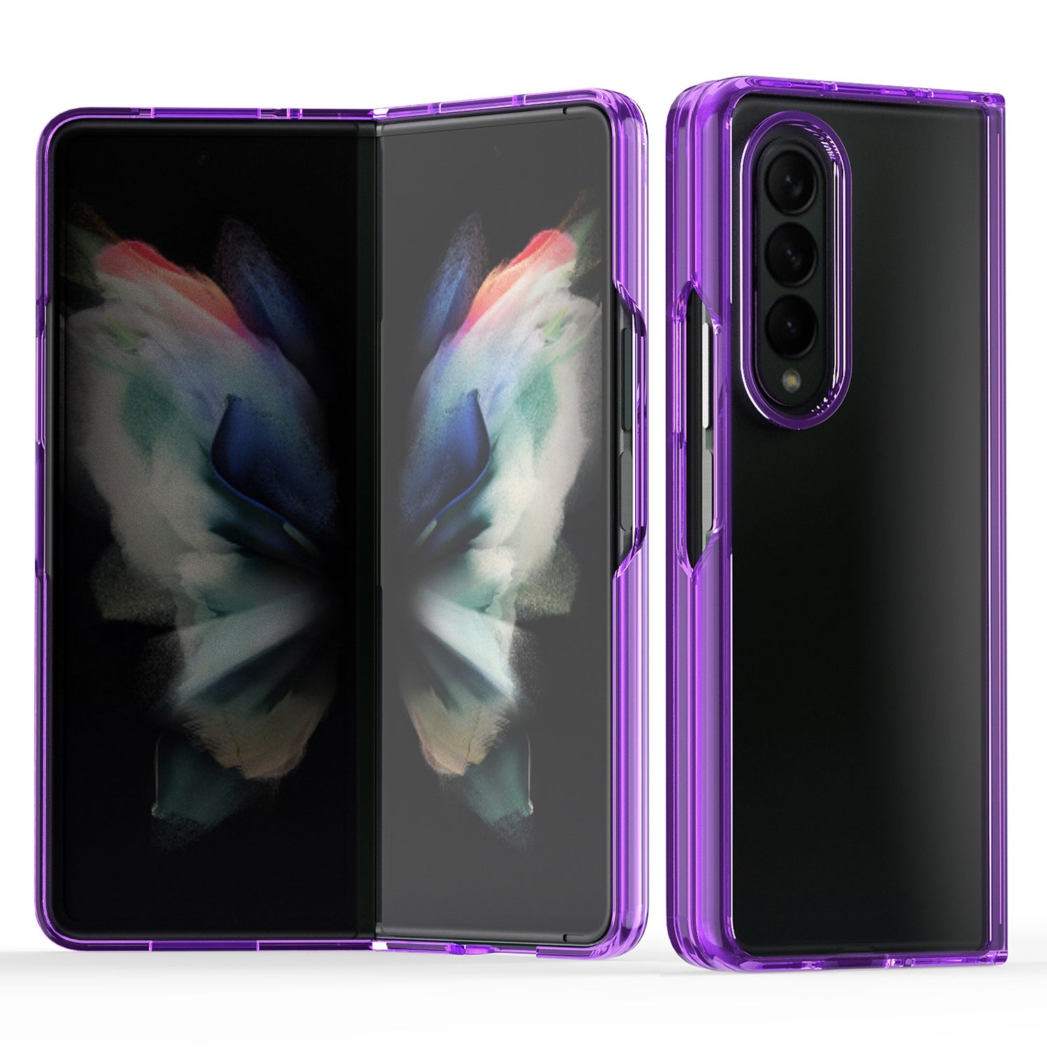 Foldable Anti-drop Scratch-resistant Light Slim TPU + Acrylic Phone Case Cover for Samsung Galaxy Z Fold3 5G